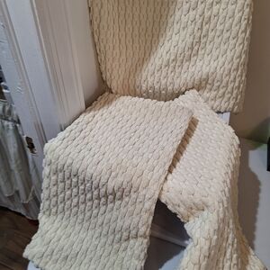 Cream Textured Throw  Accent Pillow Cover